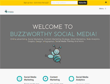 Tablet Screenshot of buzzworthysocialmedia.com